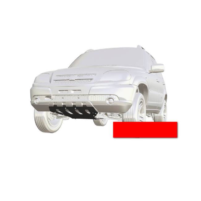 Защита двигателя и переднего редуктора для Chevrolet Niva SE (Сталь 3 мм) купить в интернет-магазине tuning063