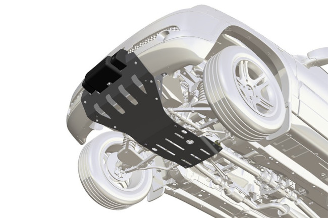 Защита двигателя и редуктора под стационарный кронштейн лебедки для Chevrolet Niva (Сталь 3 мм) купить в интернет-магазине tuning063