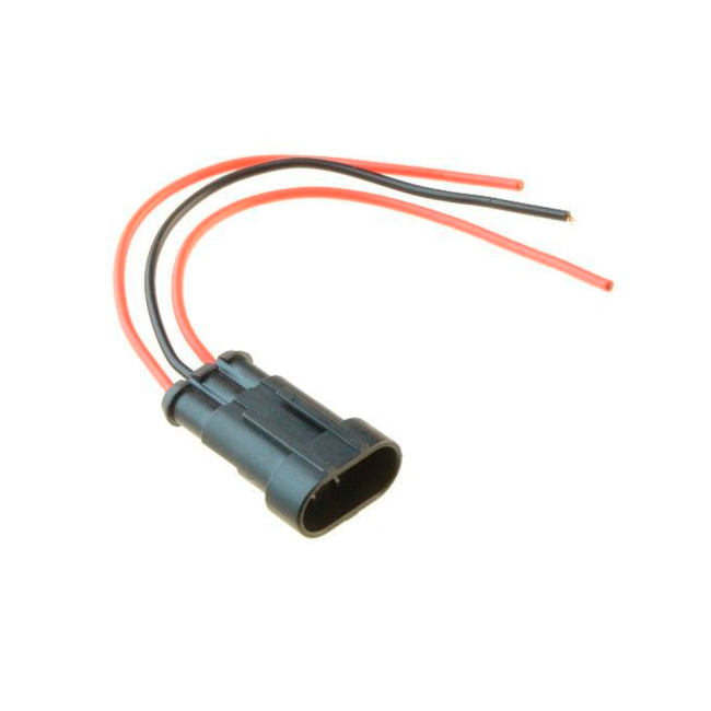 Разъем 3-х контактный штыревой с проводами сечением 0,5 кв.мм, длина 120 мм купить в интернет-магазине tuning063